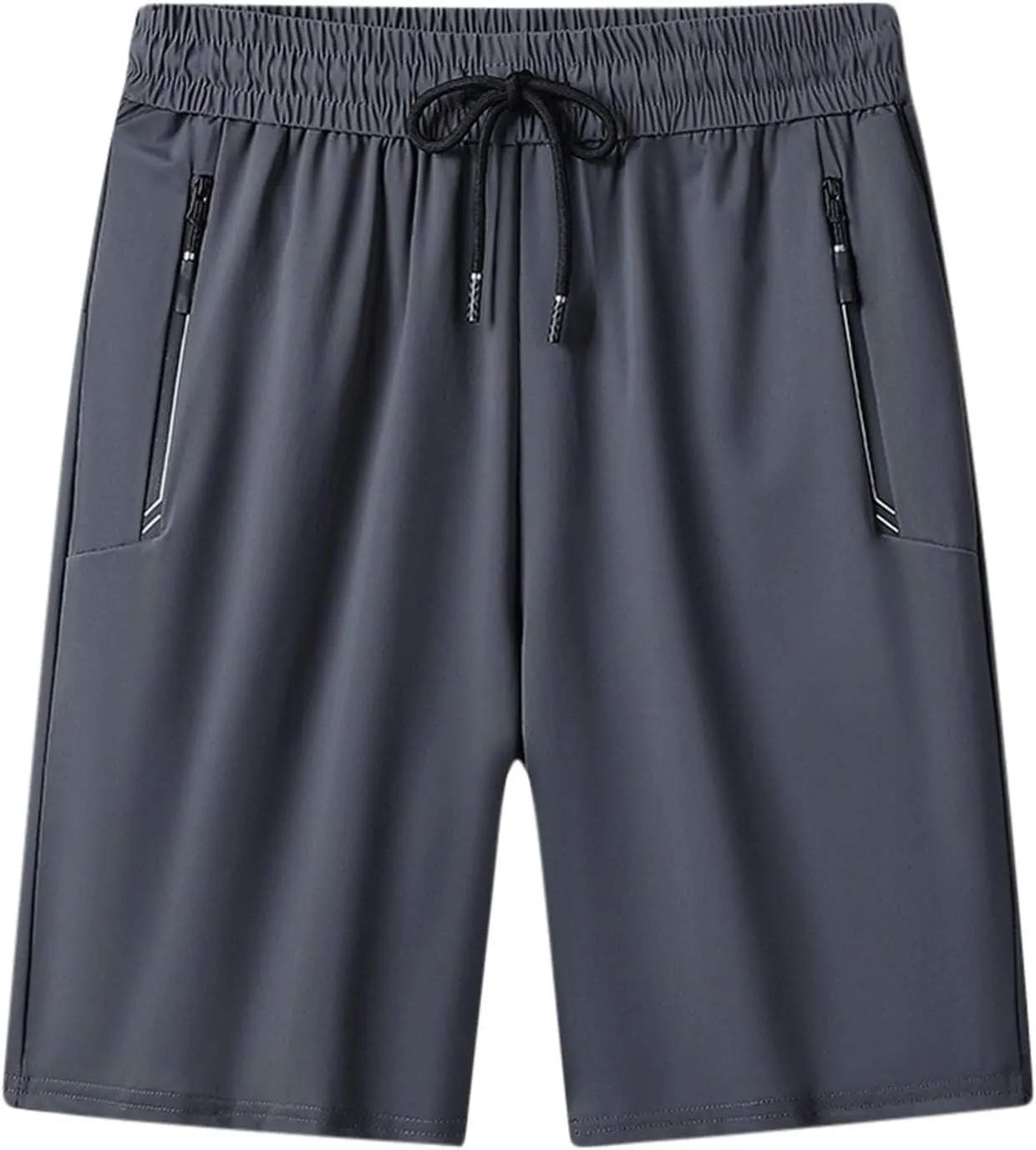 Mens Gym Shorts with Zipper Pockets Quick Dry Running Athletic Workout Gear Big & Tall Active Wear Sports and Outdoors