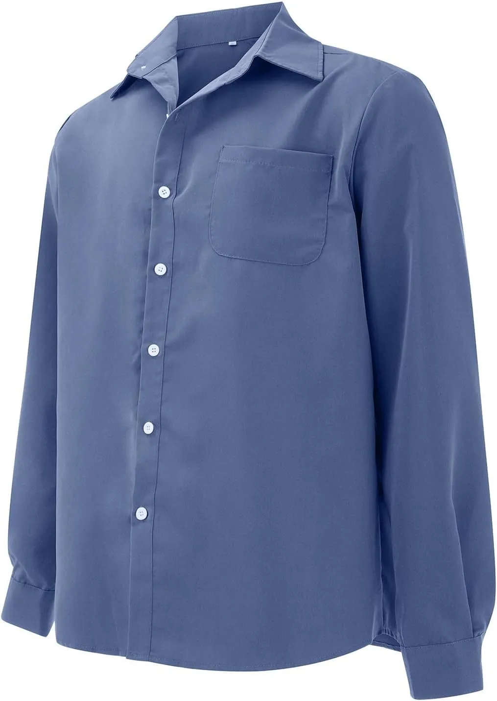 Men's Hiking Fishing Shirts Tactical Cargo Shirt Travel Work Long Sleeve Shirts for Men Quick Dry Chambray Tops