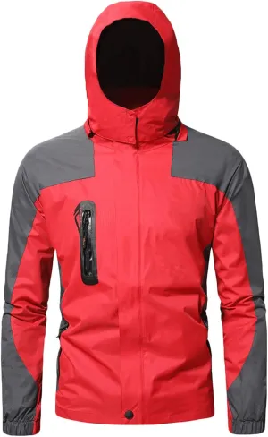 Men's Hiking Jackets Lightweight Outdoor Sportswear Snow Ski Coats Windbreaker Waterproof Hooded Jackets Rain Coats