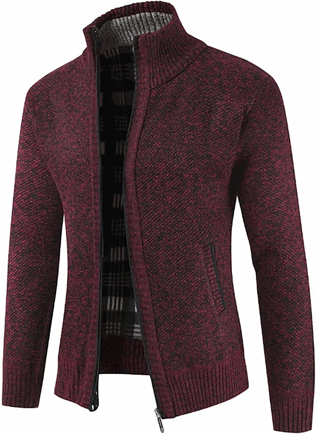 Mens Jackets Autumn and Winter Men's Fashion Loose Cardigan Warm Lapel Hooded Jacket Sweater Jackets