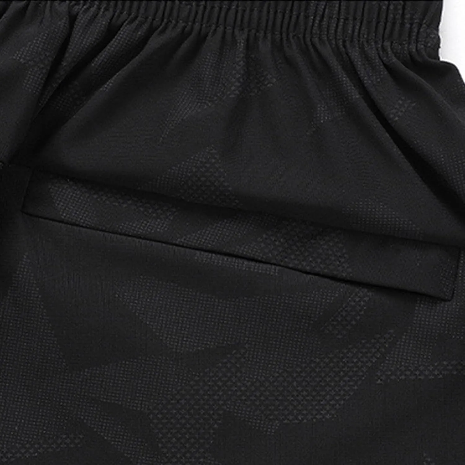 Mens Quick Dry Athletic Shorts with Zipper Pockets Graphic Print Stretch Active Workout Running Sports Training Gear
