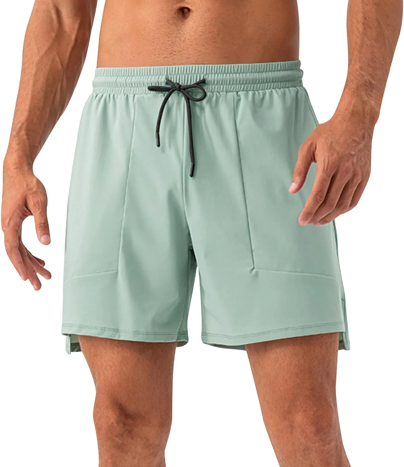 Mens Quick Dry Shorts 5 Inch Running Athletic Short Pants,Loose Moisture Wicking Training Sports Pants,Workout S-2XL