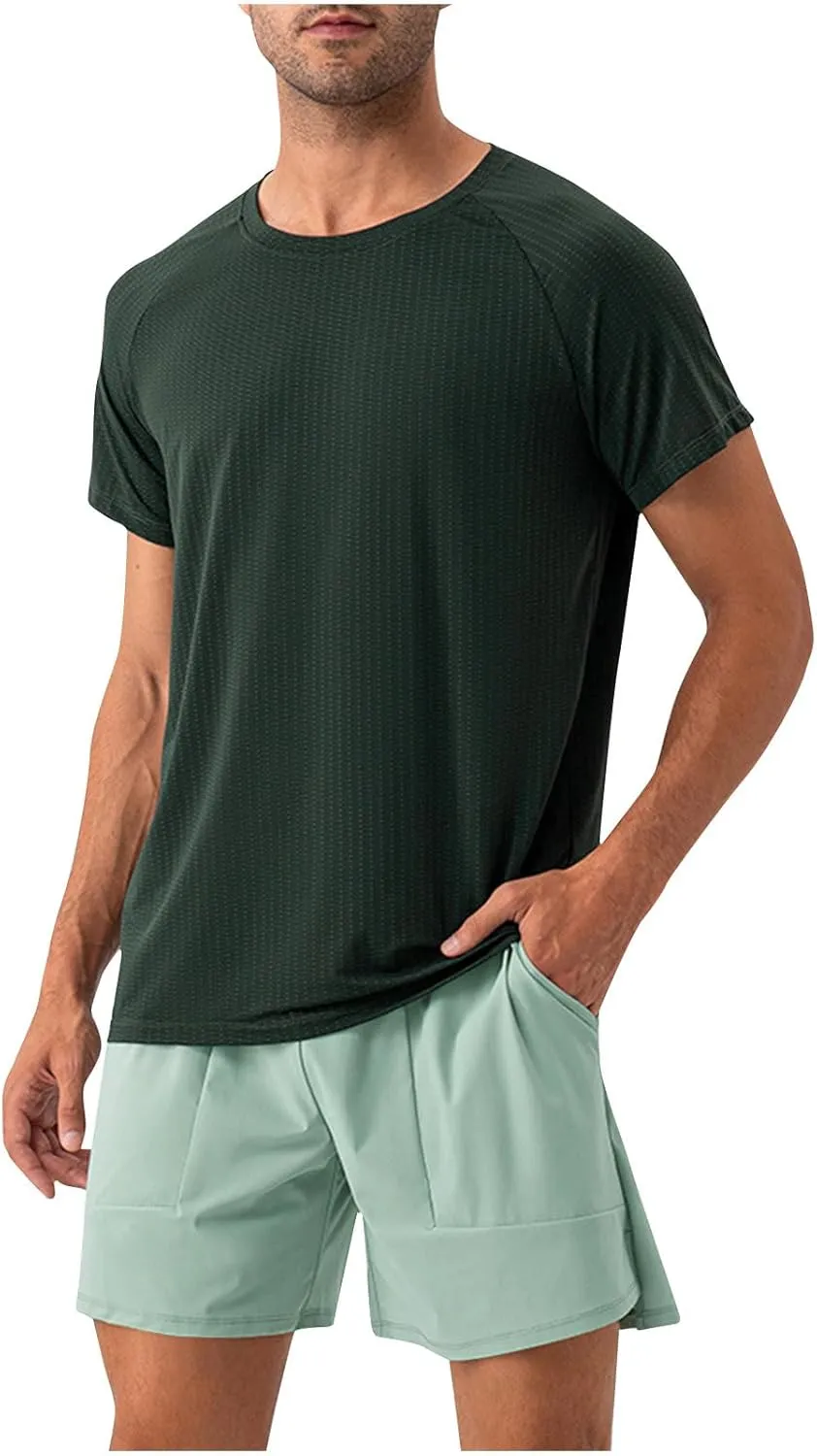 Mens Quick Dry Shorts 5 Inch Running Athletic Short Pants,Loose Moisture Wicking Training Sports Pants,Workout S-2XL