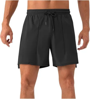 Mens Quick Dry Shorts 5 Inch Running Athletic Short Pants,Loose Moisture Wicking Training Sports Pants,Workout S-2XL