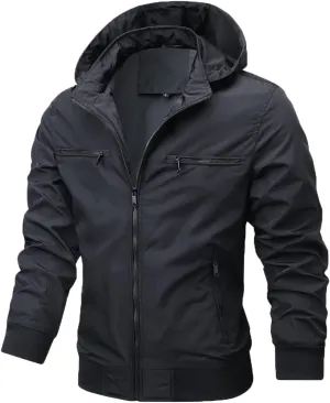 Mens Rain Jackets Waterproof with Hood Mens Windbreaker Jackets Lightweight Winter Coats for Hiking Fishing