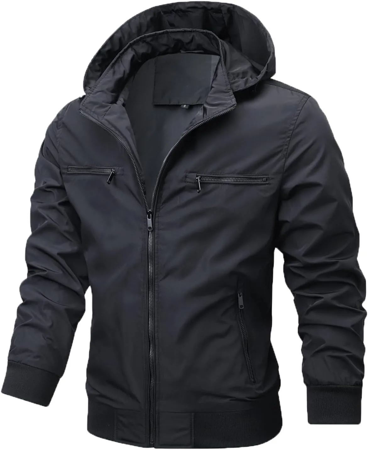 Mens Rain Jackets Waterproof with Hood Mens Windbreaker Jackets Lightweight Winter Coats for Hiking Fishing