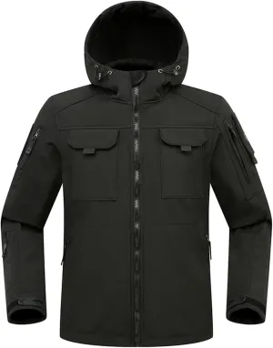 Mens Rain Jackets Waterproof with Hood Military Tactical Jacket Coat Softshell Raincoat for Men Fall Jackets
