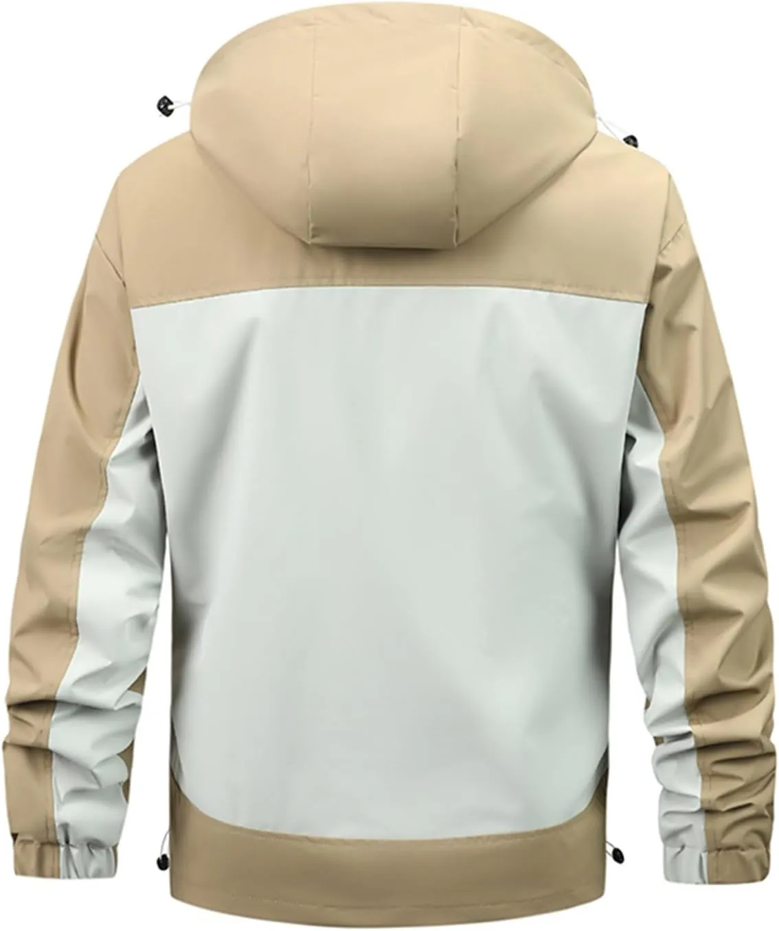 Mens Rain Jackets Waterproof with Hood Outdoor Hiking Raincoats Lightweight Slim Fit Softshell Windbreakers Jackets