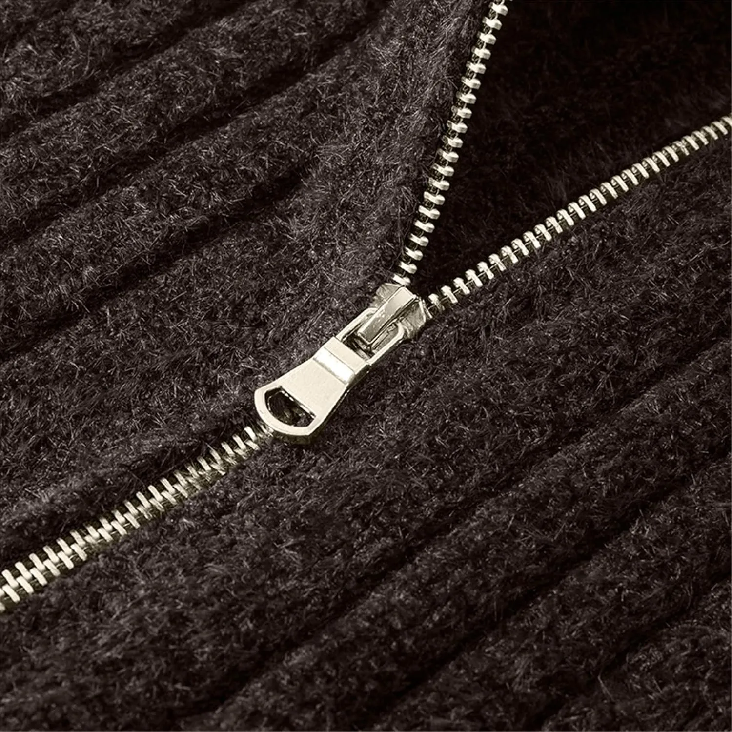 Mens Sweater Vest Chunky Knit Sleeveless Cardigan Sweaters Fashion Full Zipper Sports Vests Stand Collar Waistcoat