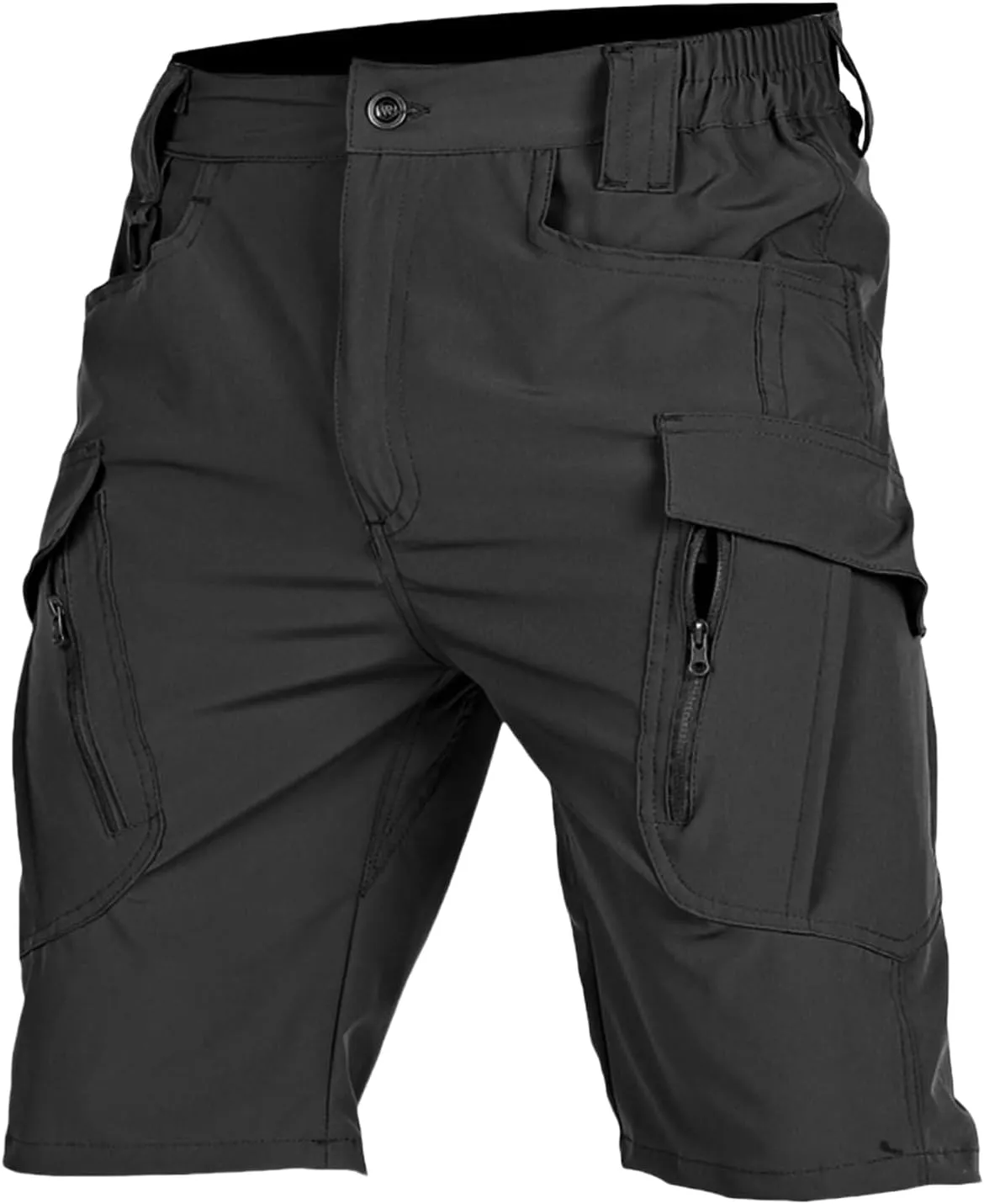 Men's Tactical Cargo Shorts Quick Dry Outdoor Stretch Hiking Shorts Breathable Elastic Waist Pant with Multi Pockets