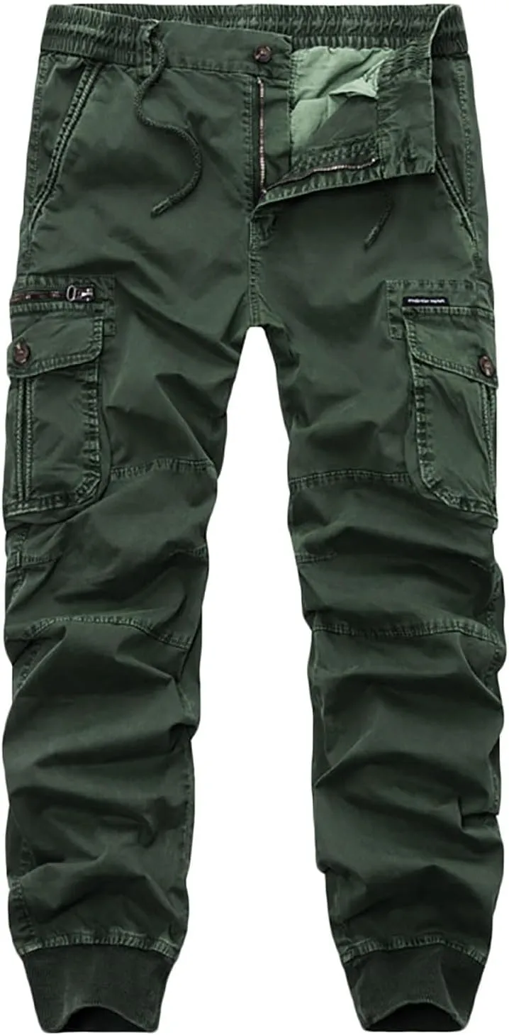 Mens Tactical Pants Multi Pockets Outdoor Mountain Hiking Pants Cargo Pants Scratch-Resistant Hunting Trousers