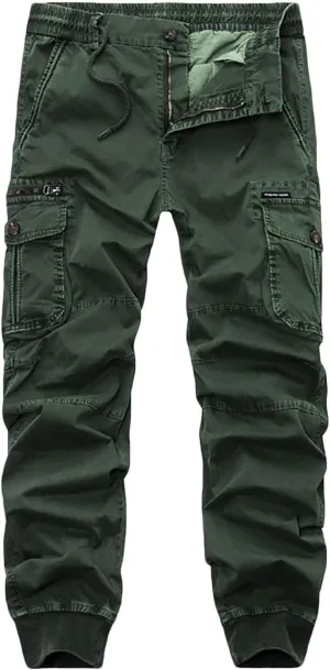 Mens Tactical Pants Multi Pockets Outdoor Mountain Hiking Pants Cargo Pants Scratch-Resistant Hunting Trousers