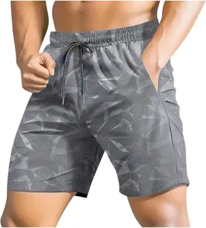 Men's Workout Shorts Quick Dry Athletic Running Sports Active Lightweight Gym Clothes Summer Beach Wear Mens Fashion