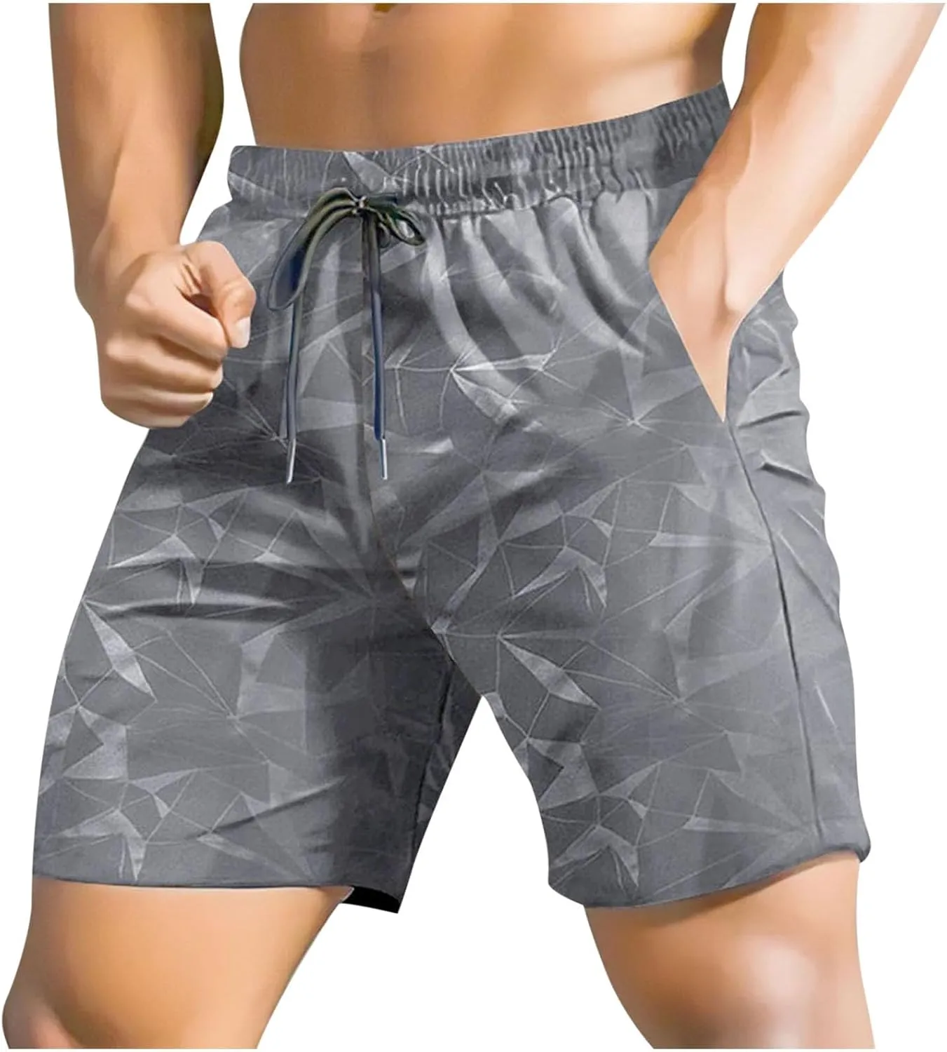 Men's Workout Shorts Quick Dry Athletic Running Sports Active Lightweight Gym Clothes Summer Beach Wear Mens Fashion