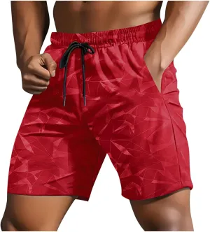 Men's Workout Shorts Quick Dry Athletic Running Sports Active Lightweight Gym Clothes Summer Beach Wear Mens Fashion