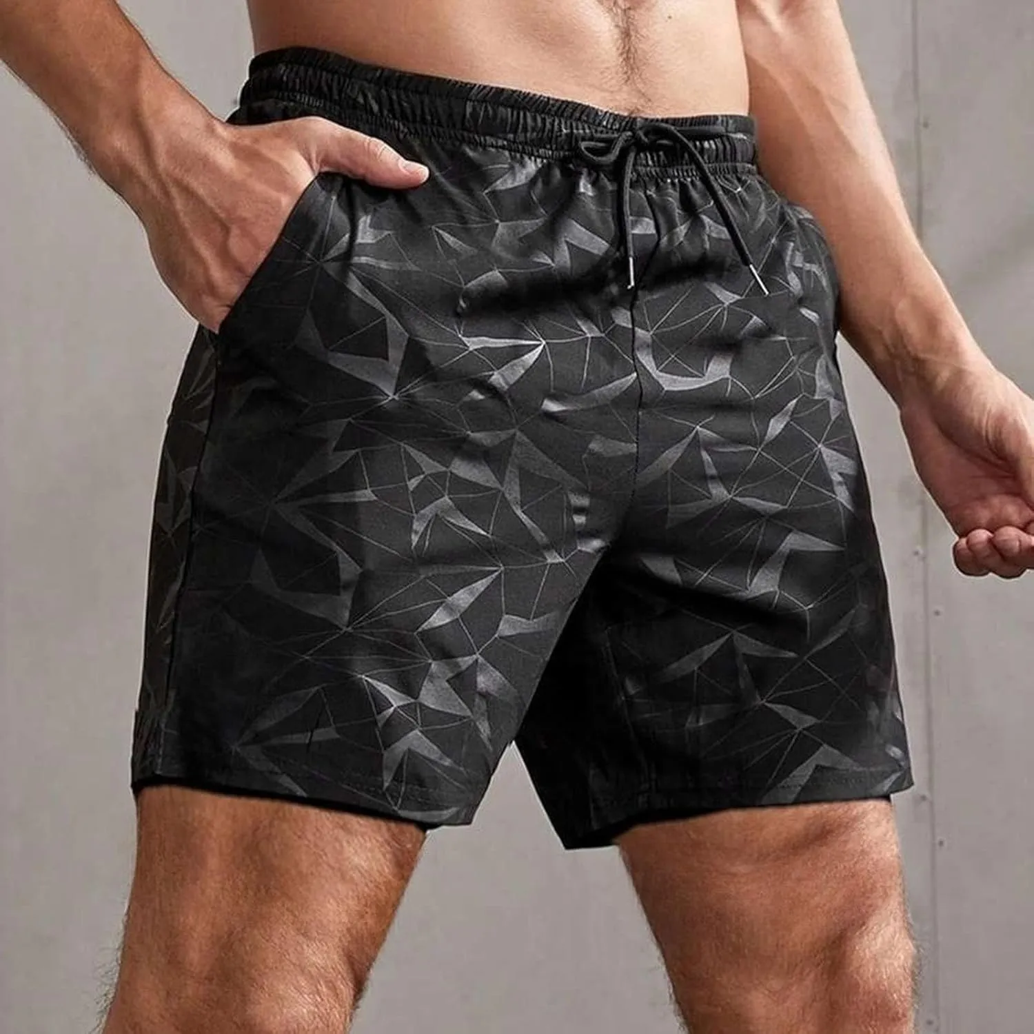 Men's Workout Shorts Quick Dry Athletic Running Sports Active Lightweight Gym Clothes Summer Beach Wear Mens Fashion
