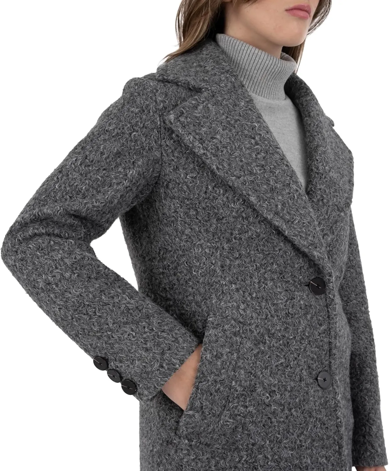 Nine West Women's Faux Wool Coat