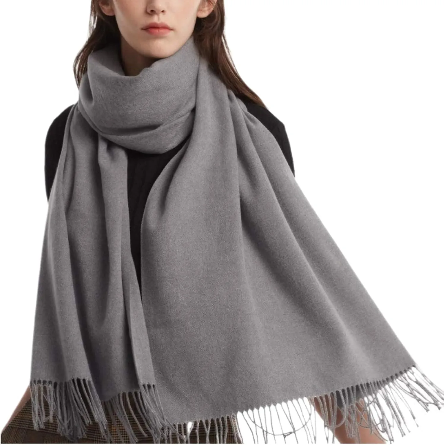 Oplxuo Shawls and Wraps for for Evening Dresses Winter Warm Scarf Cape Cover Up Tassel Hem Shawl Wraps for Women
