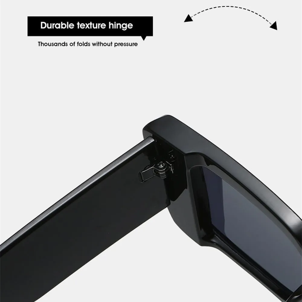 Popular Fashion Double Color Women Sunglasses Retro Rivets Decoration Wide Legs Men Shades UV400 Sun Glasses
