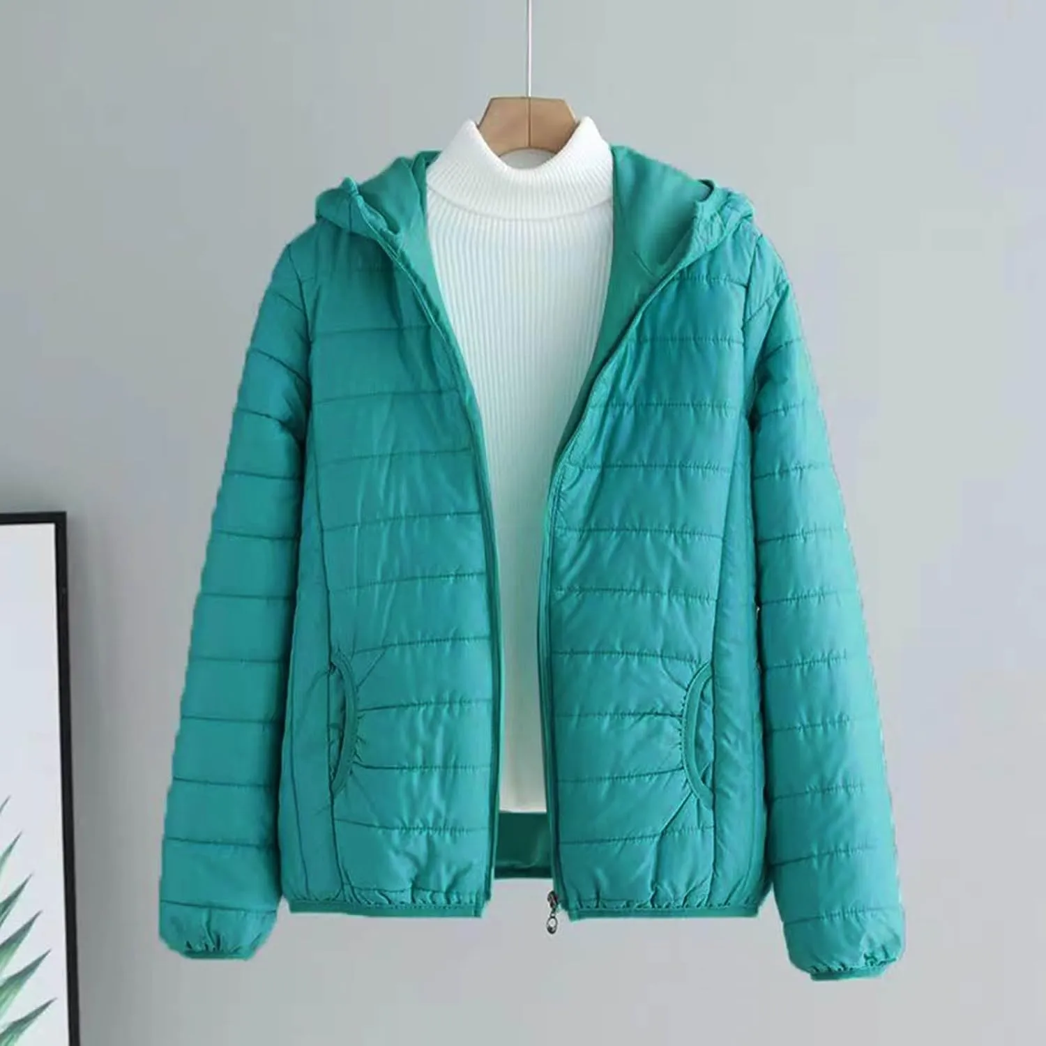 Puffer Jackets for Women Packable Down Jacket Lightweight Quilted Coat Long Puffer Coat with Pockets Winter Clothes