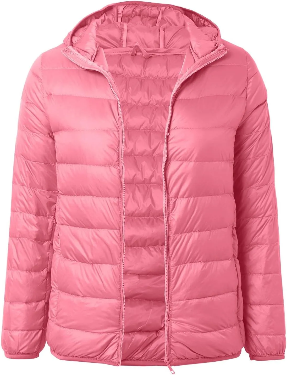 Quilted Jacket for Women Cropped Puffer Jacket Lightweight Slim Fit Winter Warm Duck Down Coat Stand Collar Outwear