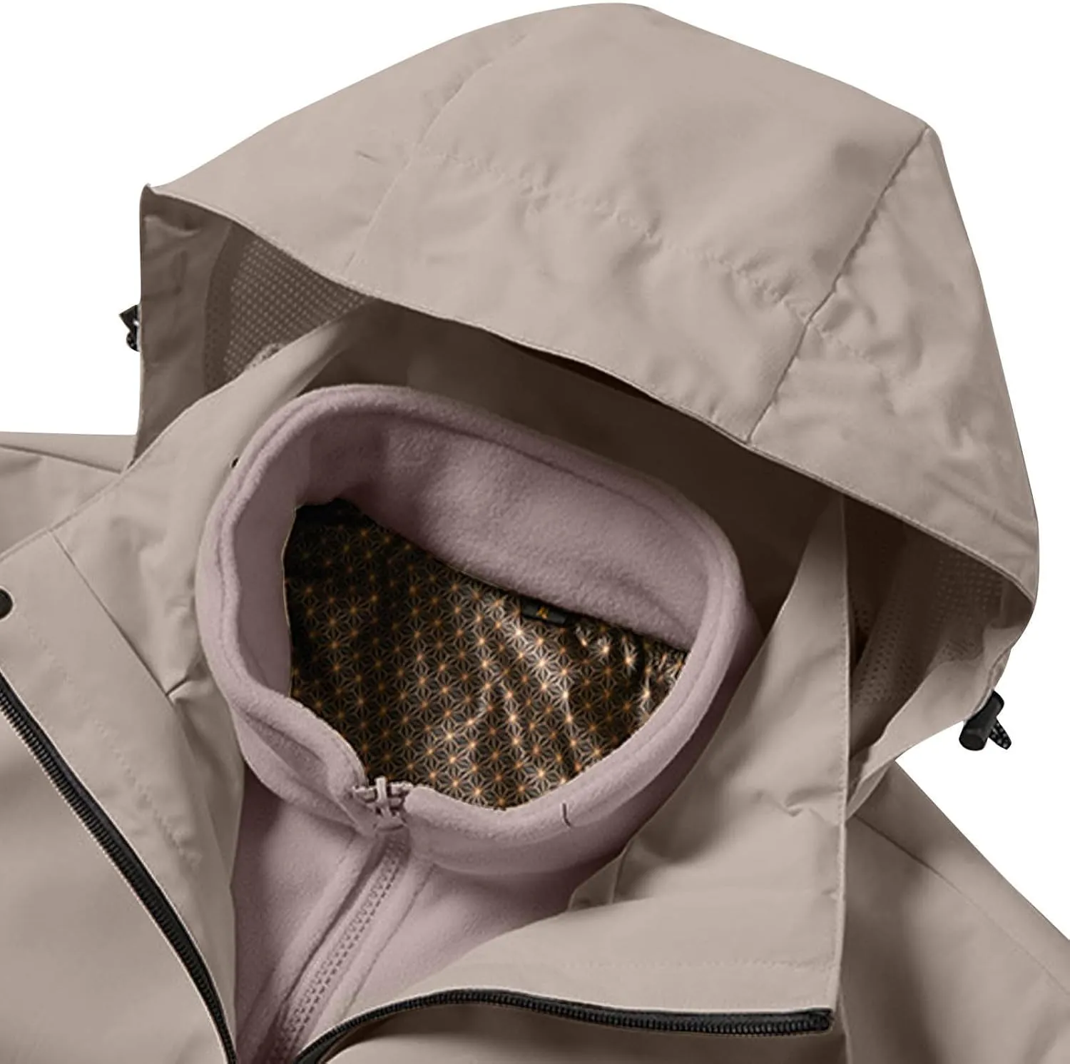 Removable Hooded Ski Jackets for Women Water-Resistant Windbreaker Jacket Tactical Raincoat Softshell Sports Jackets
