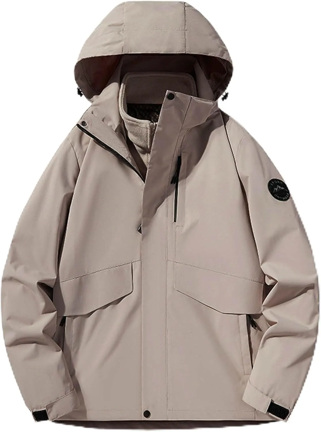 Removable Hooded Ski Jackets for Women Water-Resistant Windbreaker Jacket Tactical Raincoat Softshell Sports Jackets