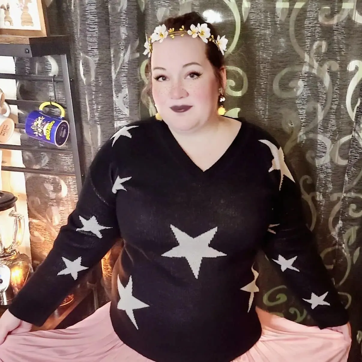RITERA Womens Plus Size Sweaters Star Long Sleeve Casual Patriotic Pullover Warm Jumper Knit Tops XL-5XL