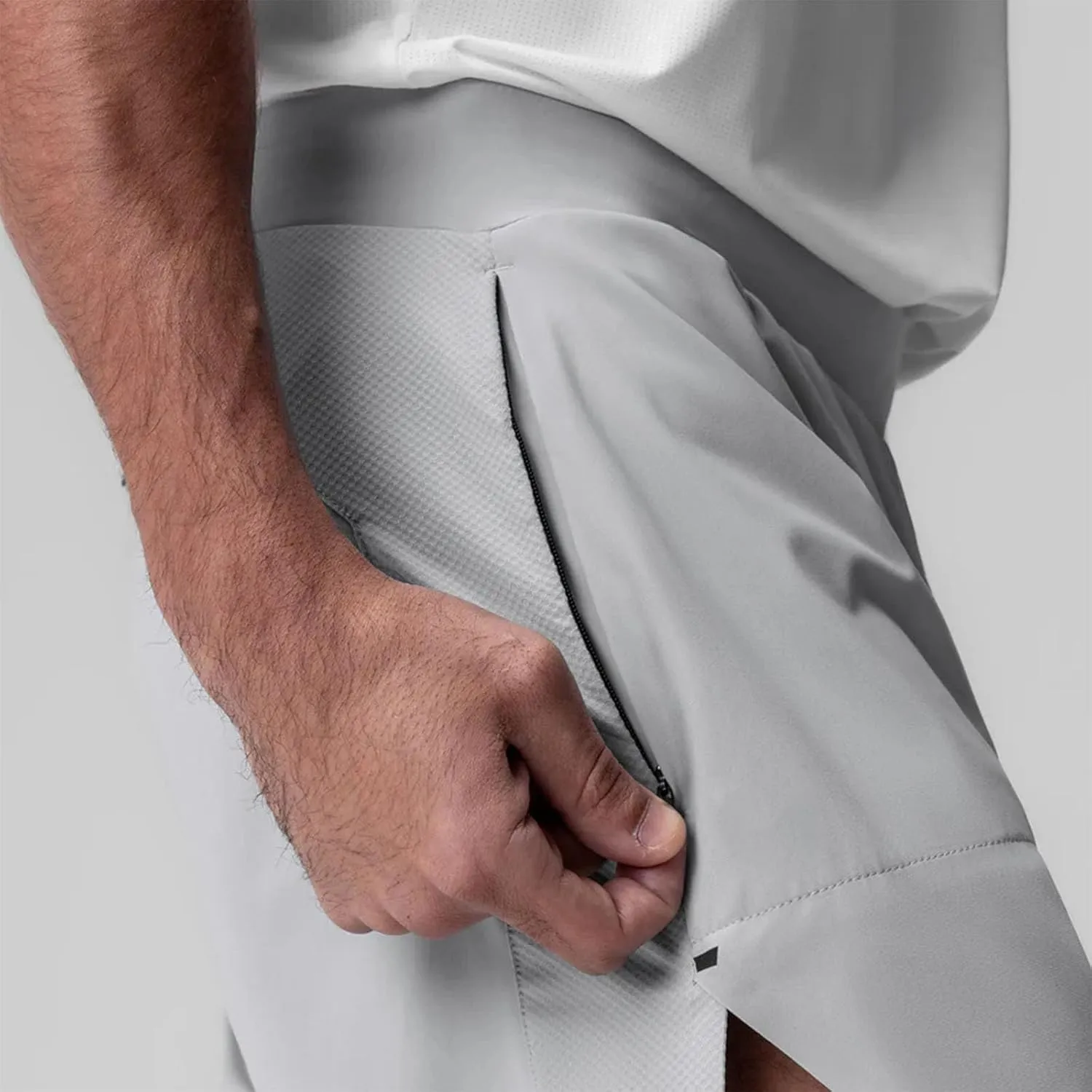 Running Shorts for Men 3 Inch Quick Dry Gym Athletic Workout Sports Gear Outdoor Active Wear Summer with Zipper Pockets
