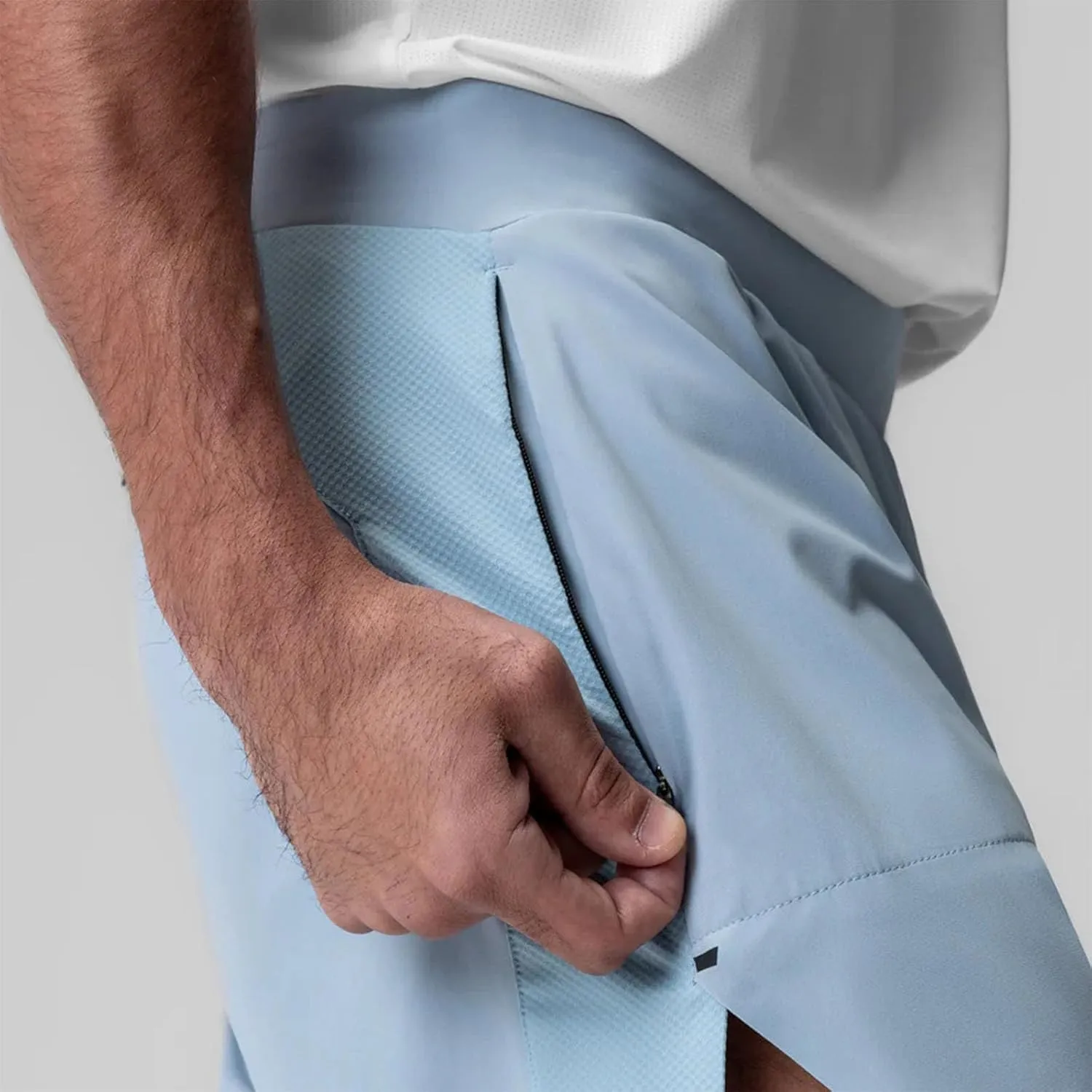 Running Shorts for Men 3 Inch Quick Dry Gym Athletic Workout Sports Gear Outdoor Active Wear Summer with Zipper Pockets