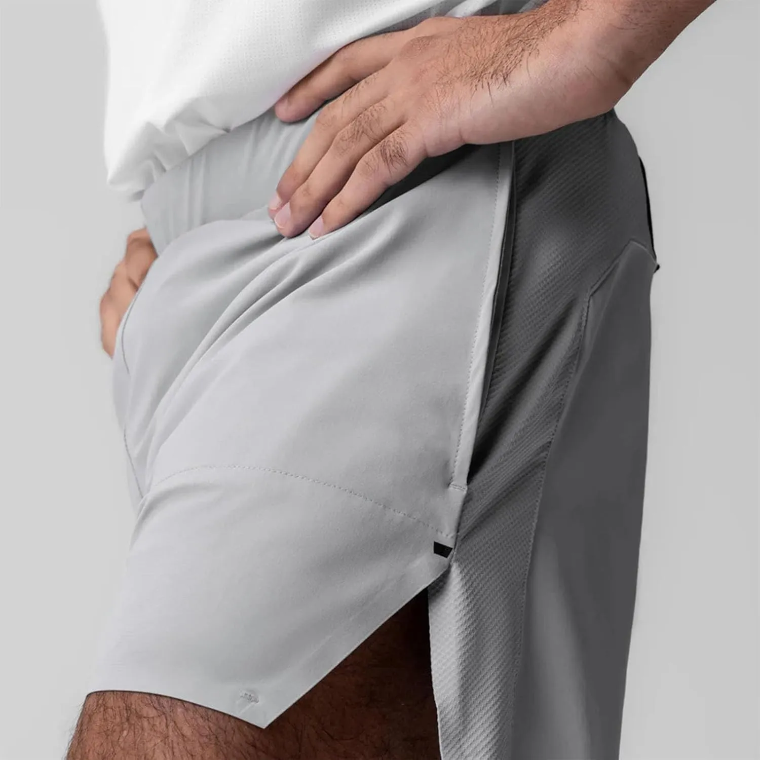 Running Shorts for Men 3 Inch Quick Dry Gym Athletic Workout Sports Gear Outdoor Active Wear Summer with Zipper Pockets