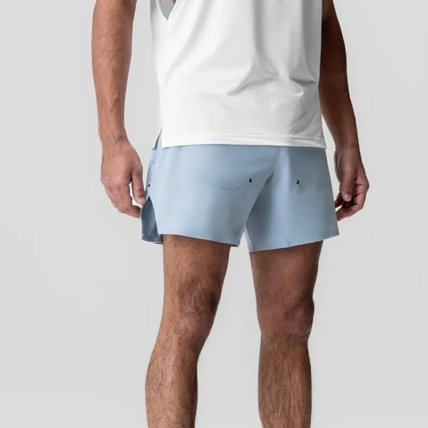 Running Shorts for Men 3 Inch Quick Dry Gym Athletic Workout Sports Gear Outdoor Active Wear Summer with Zipper Pockets
