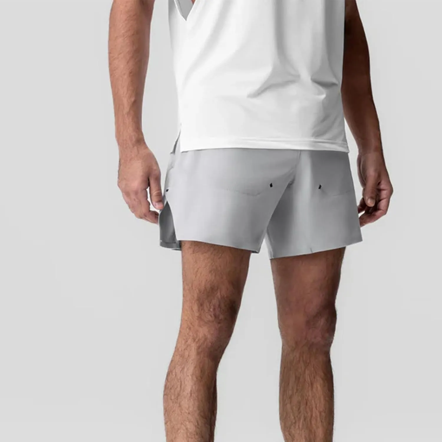 Running Shorts for Men 3 Inch Quick Dry Gym Athletic Workout Sports Gear Outdoor Active Wear Summer with Zipper Pockets