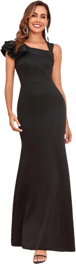Sexy Backless Black Maxi Dress Women Elegant Prom Long Party Dresses Bodycon Birthday Evening Dress
