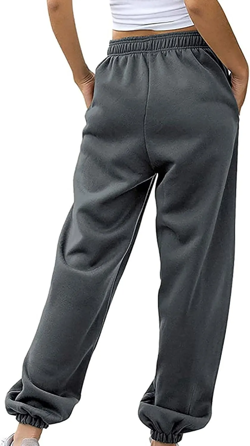 Sweatpants for Women Baggy High Waisted Pants Winter Snow Pant Lounge Athletic Joggers with Pockets Hiking Sweat Pant
