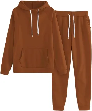 Sweatsuits for Women Set 2 Piece Hoodie Solid Color Sports Pants Tracksuits Trending Fashion 2023 Casual Jogger Set