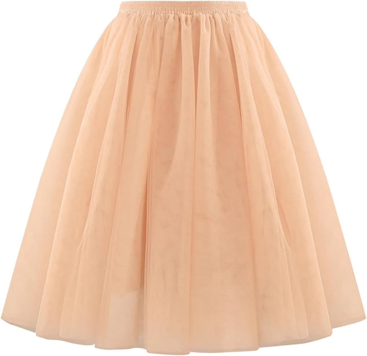 Tulle Skirts for Women High Waist Solid Pleated Tutu Skirt 50s Vintage Ballet Bubble Dance Skirts for Cosplay Party