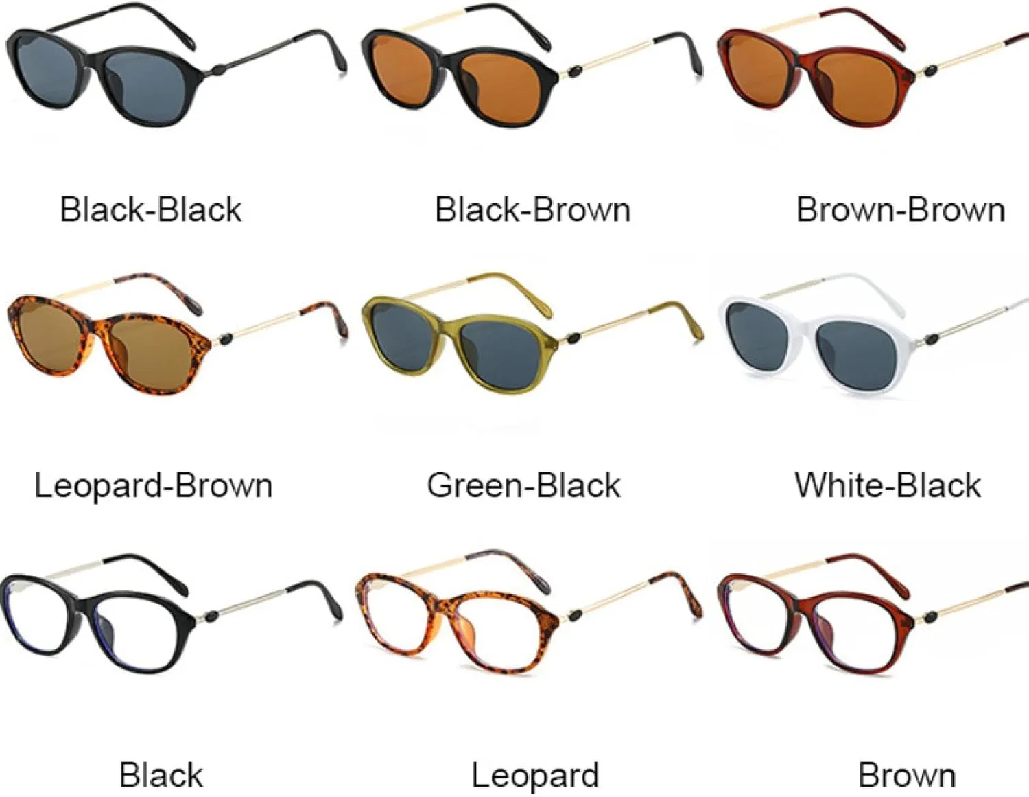 Vintage Sunglasses Women Fashion Shades Uv400 Oval Leopard Men Punk Sun Glasses