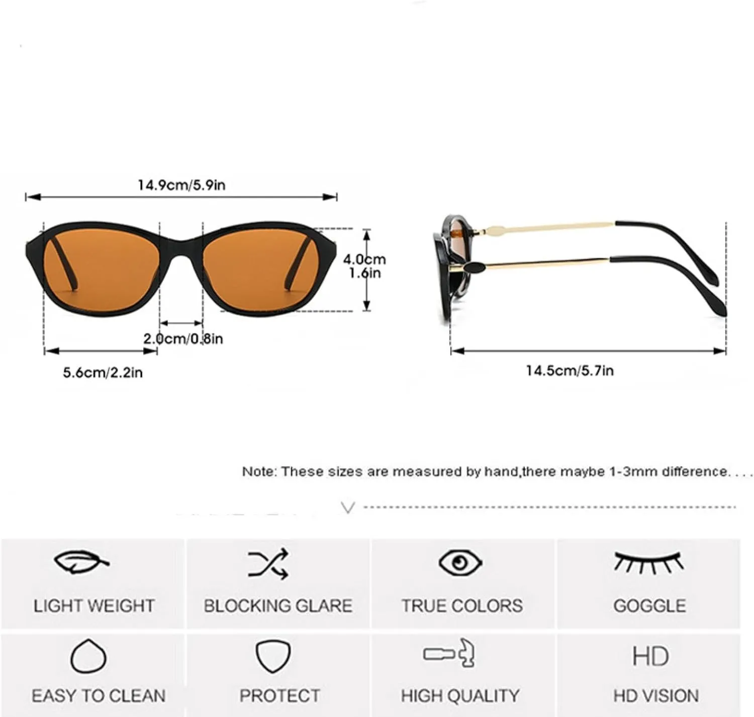 Vintage Sunglasses Women Fashion Shades Uv400 Oval Leopard Men Punk Sun Glasses
