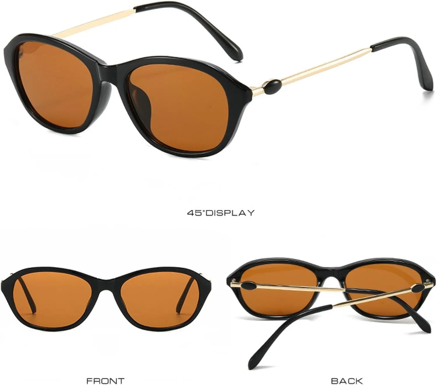 Vintage Sunglasses Women Fashion Shades Uv400 Oval Leopard Men Punk Sun Glasses