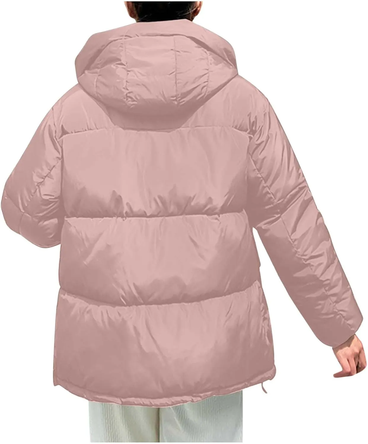 Warm Winter Coats for Women 2025 Trendy Loose Hooded Puffer Jacket Down Coat Puffy Wadded Jackets Overcoat