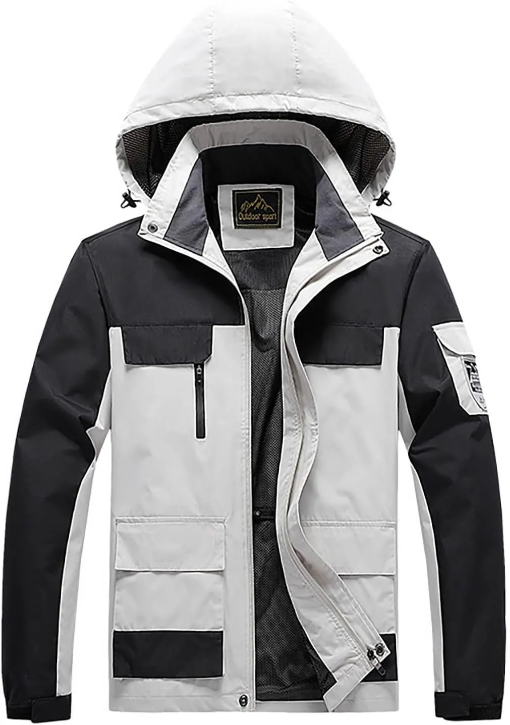 Waterproof Jackets for Men Raincoat for Men Mens Windbreaker Jackets Lightweight Softshell for Hiking Fishing
