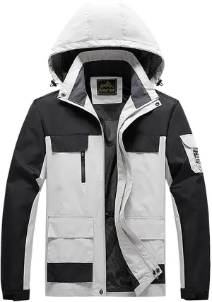 Waterproof Jackets for Men Raincoat for Men Mens Windbreaker Jackets Lightweight Softshell for Hiking Fishing