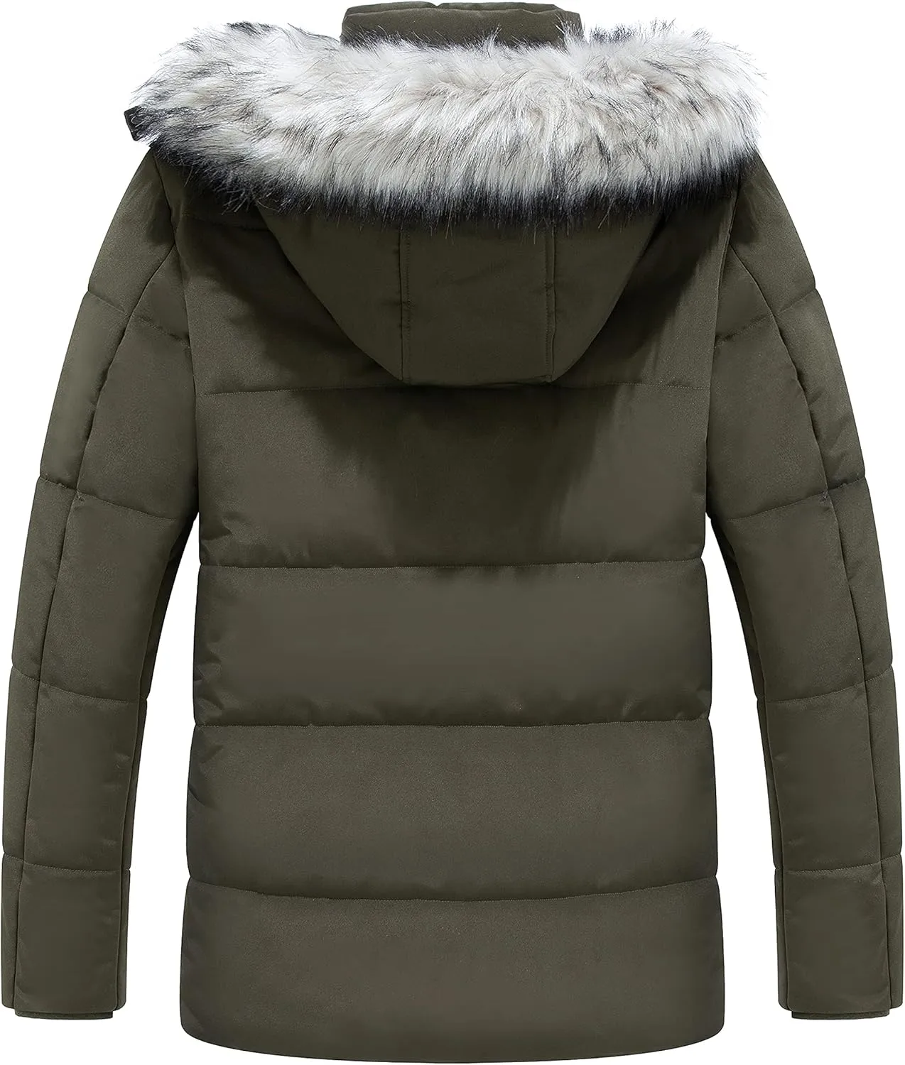 WenVen Men's Winter Puffer Coat Thicken Winter Warm Padded Jacket with Hood