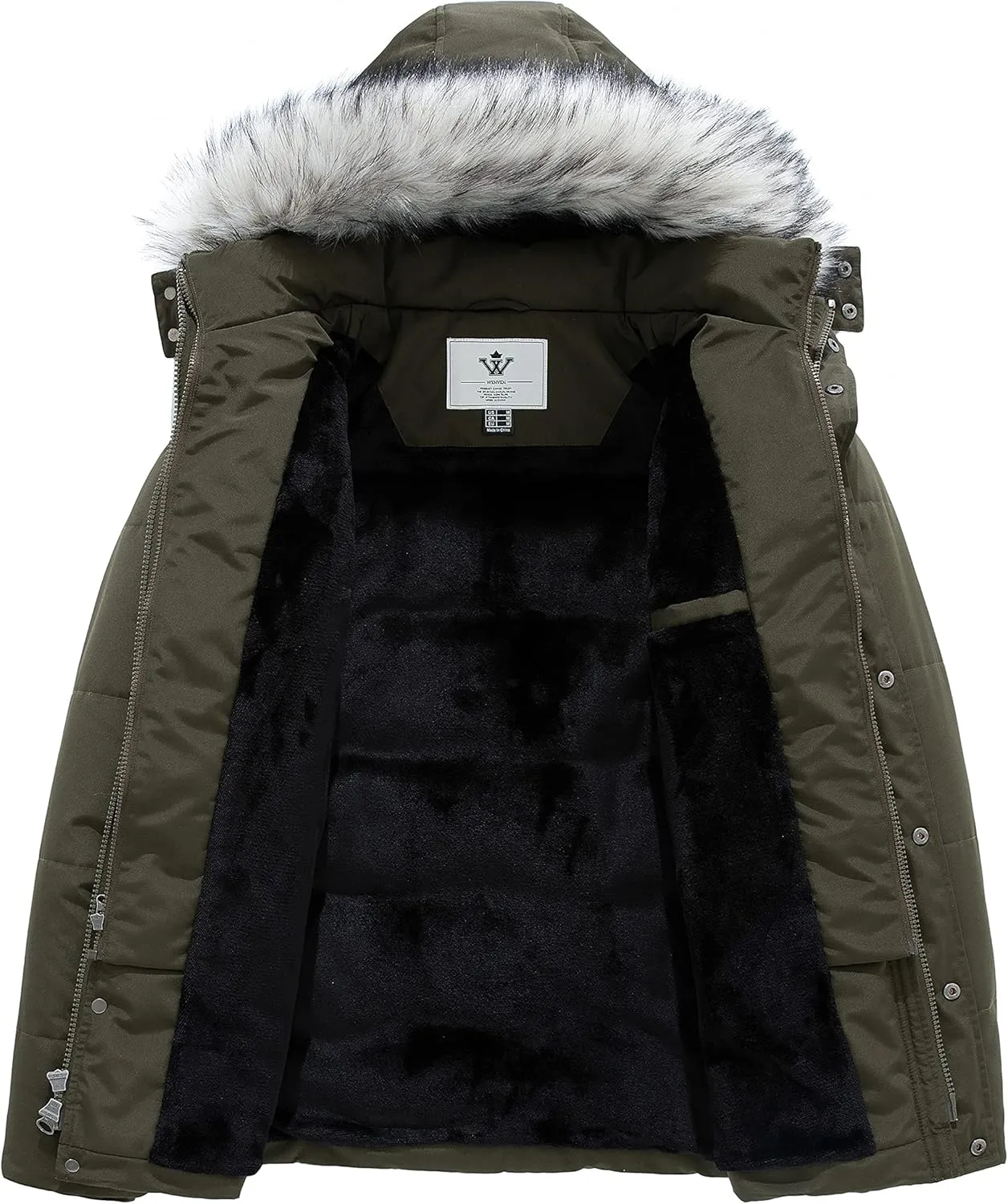WenVen Men's Winter Puffer Coat Thicken Winter Warm Padded Jacket with Hood