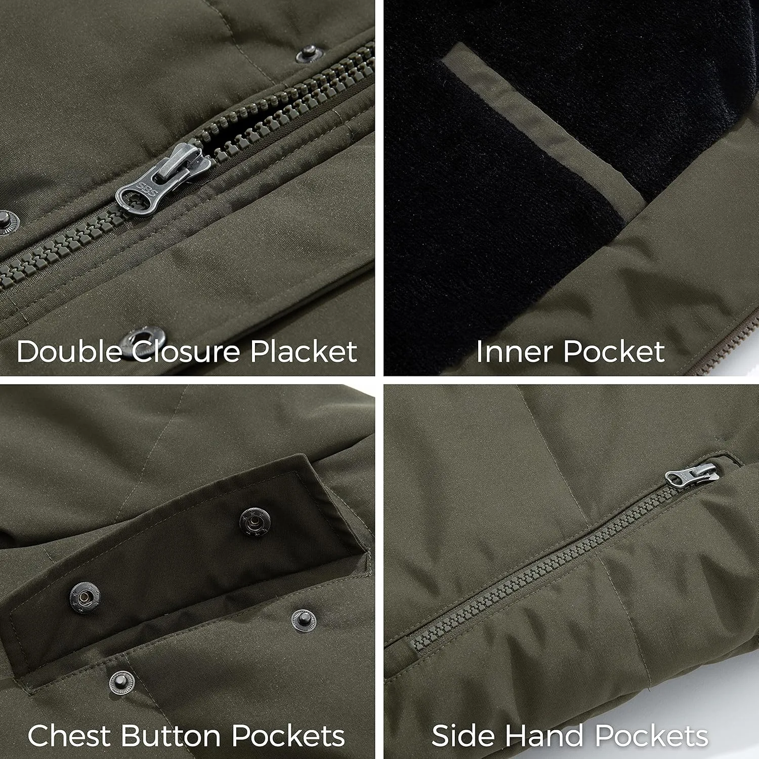 WenVen Men's Winter Puffer Coat Thicken Winter Warm Padded Jacket with Hood