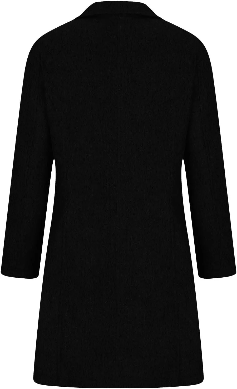 Winter Coats for Women Casual Long Sleeve Classy Wool Coats with Pockets Single-Breasted Fashion Trench Coat Outwear