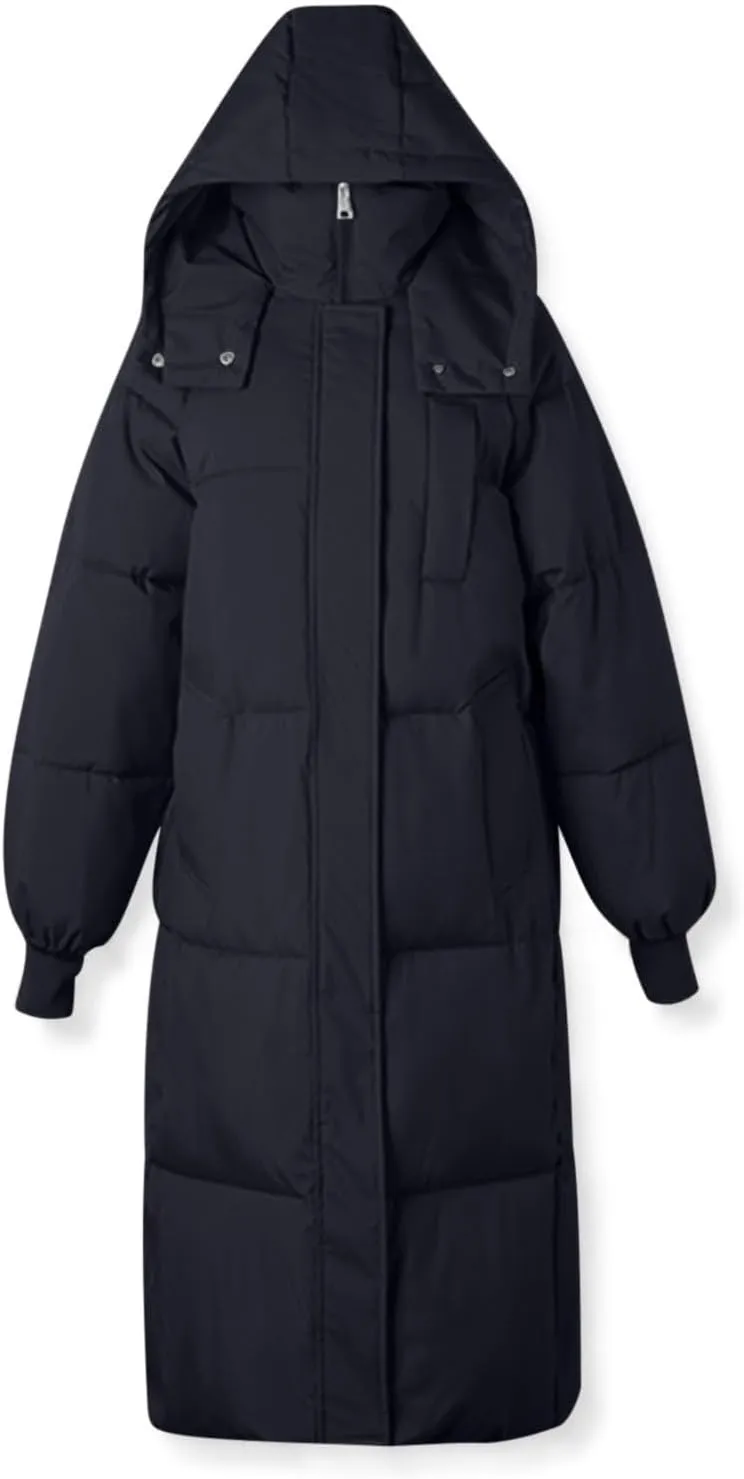 Winter Coats for Women Long Puffer Jackets with Hood Waterproof Maxi Down Jacket Padded Warm Coats Parkas Outerwear