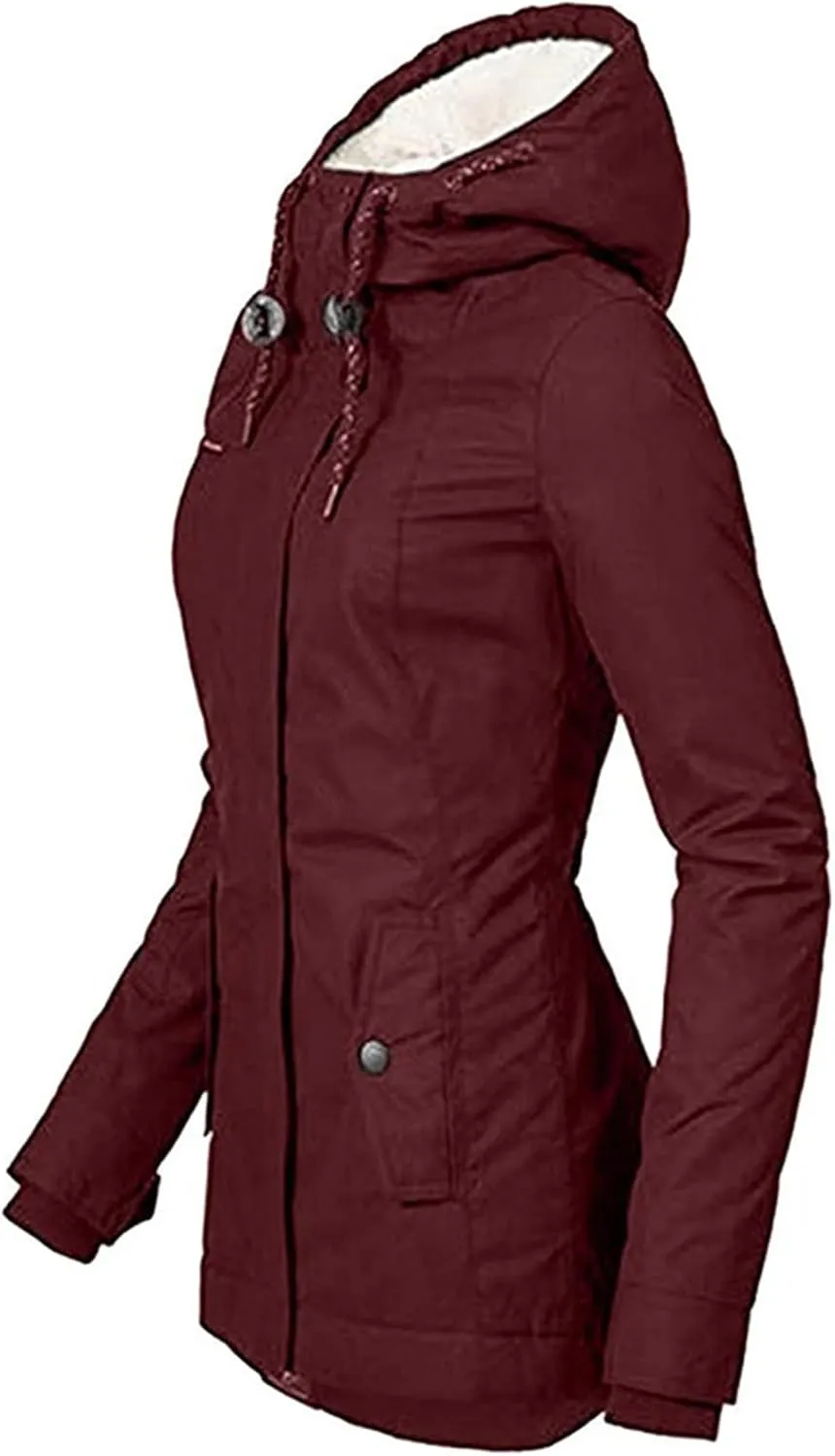 Winter Warm Coats 2024 Fashion Hooded Jacket Thick Padded Loose Fleece Outerwear Oversized Faux Fur Hooded Coats