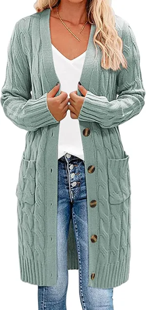 Women's Daily Spread Collar Button Jacket Wool Blend Fuzzy Vintage Outerwear Pocketed Trendy Solid Color Trench